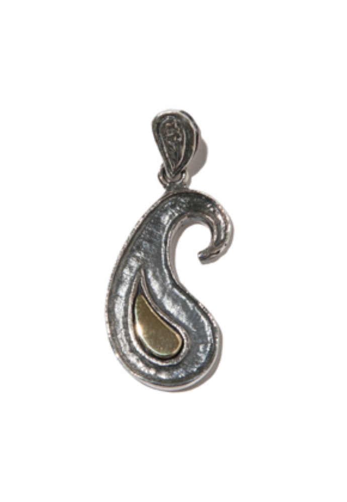 KRUCHI크루치 Paisley Texture necklace (Silver,Brass)
