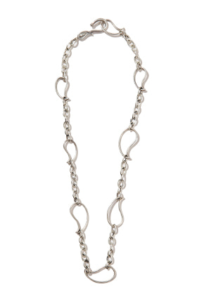 KRUCHI크루치 line paisley necklace (silver)