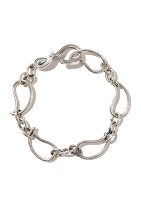KRUCHI크루치 line paisley bracelet (silver)