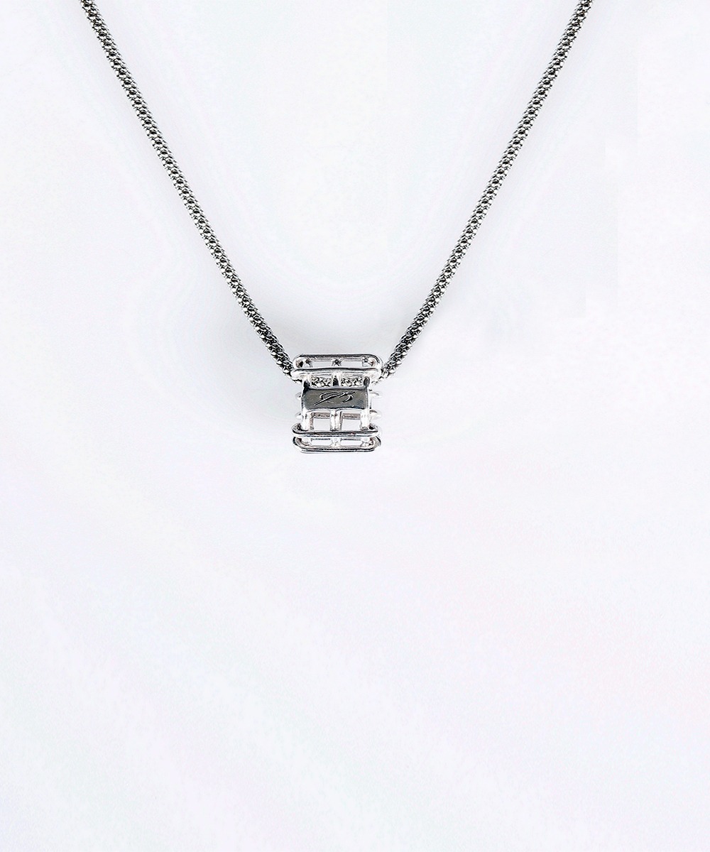 51PERCENT51퍼센트 Mesh Ring Necklace - Silver