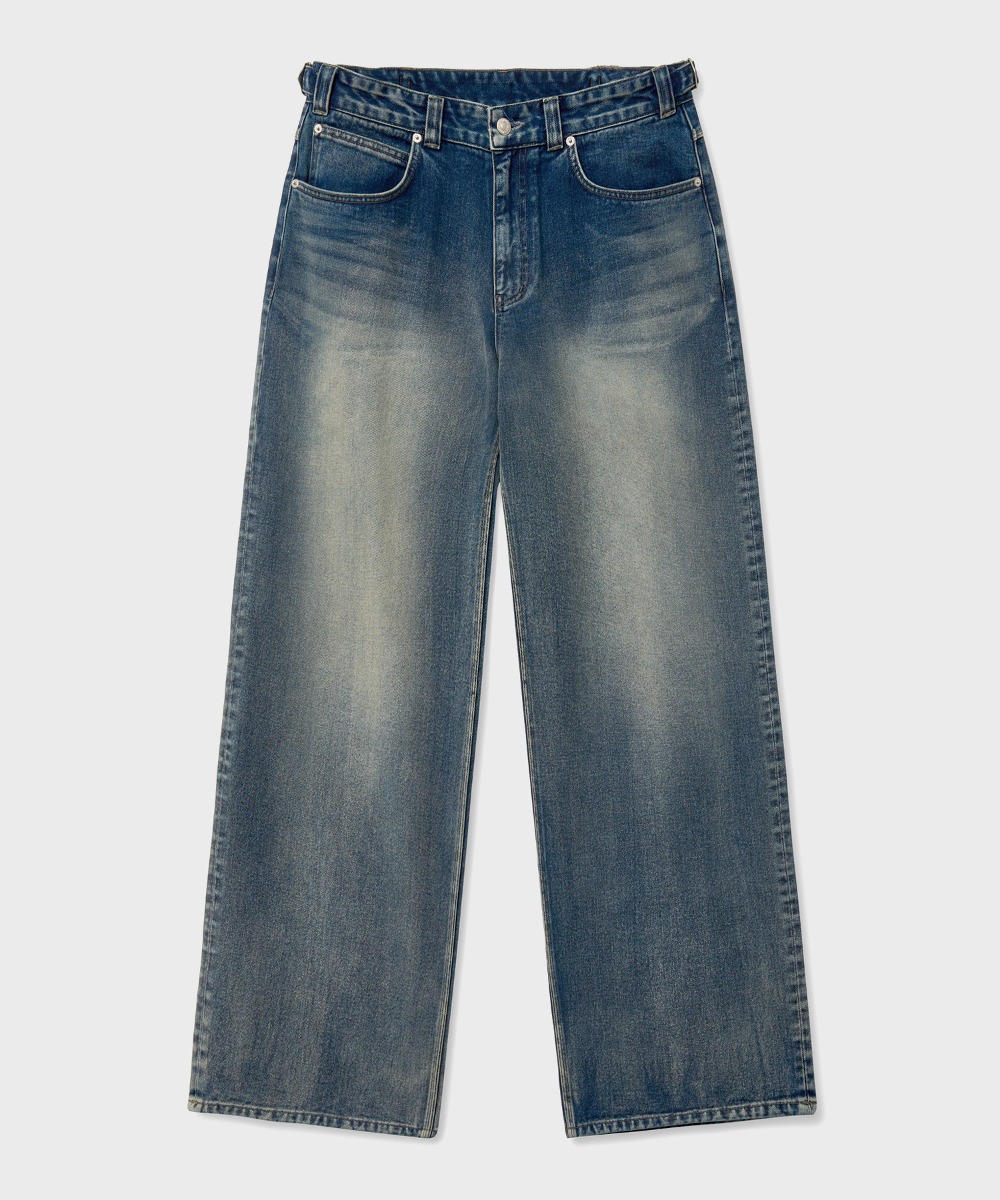 NOUN노운 wide denim pants (blue)
