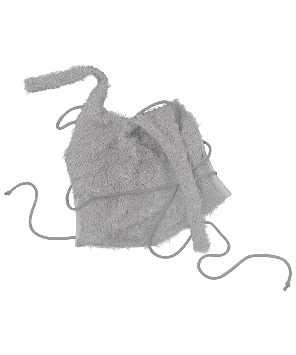 OJOS오호스 Side Pocket Halter Knit / Grey