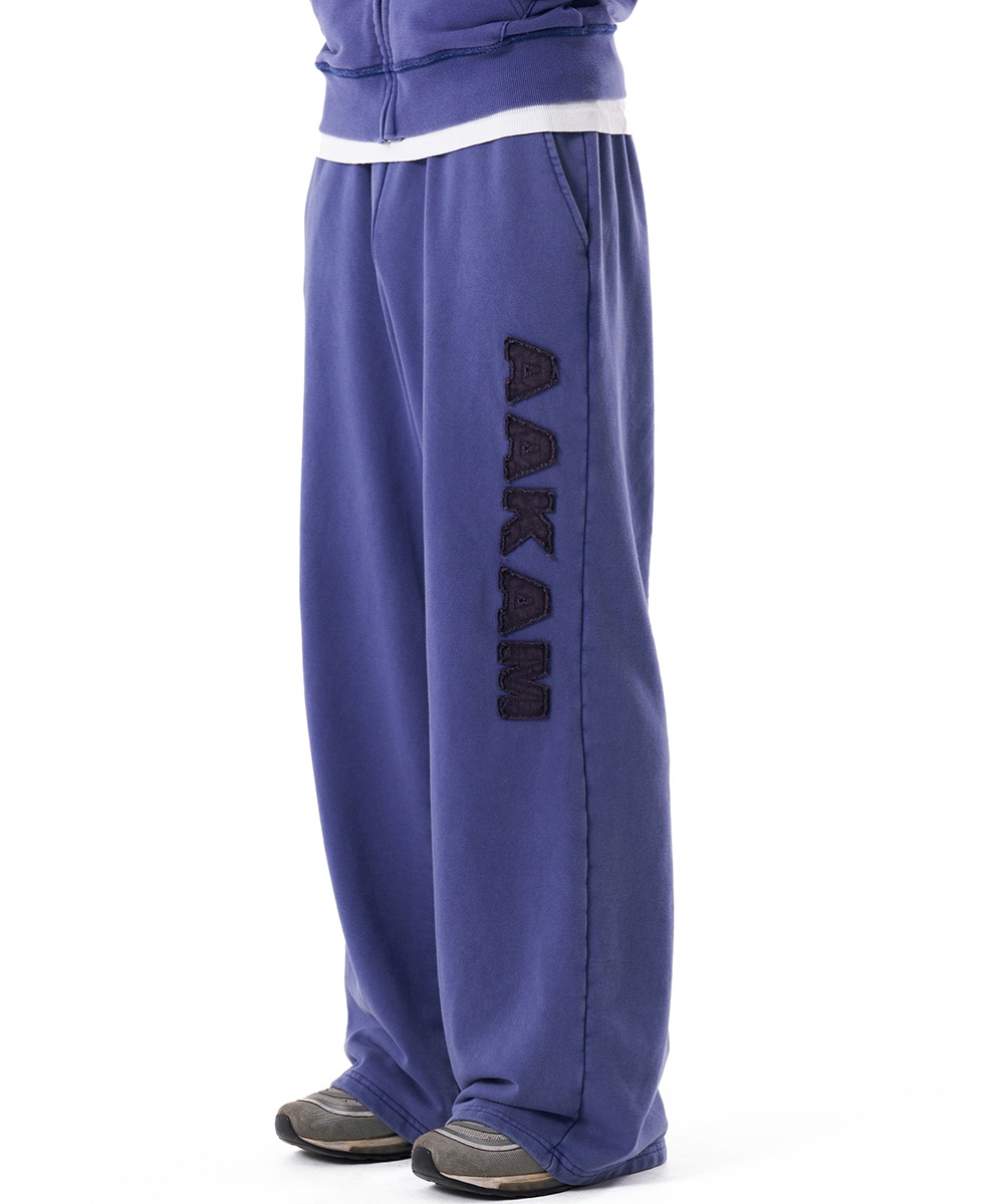 AAKAM아캄 Washed Logo Sweatpants (Blue)