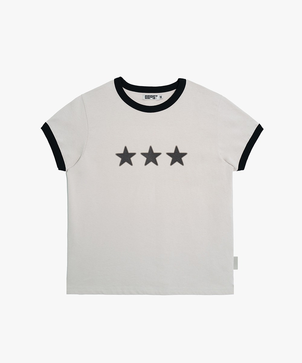 EERST이어스트 Star Ringer T-shirt [Light Grey]