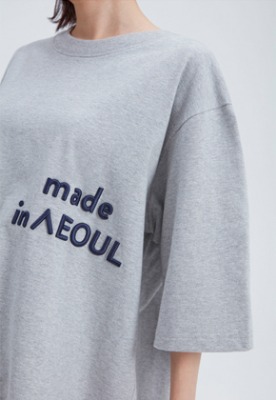 NOHANT노앙 MADE IN SEOUL T SHIRT GRAY