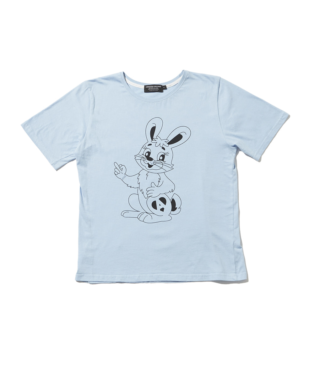 JOEGUSH조거쉬 Fux Bunny tshirts (Sky blue)