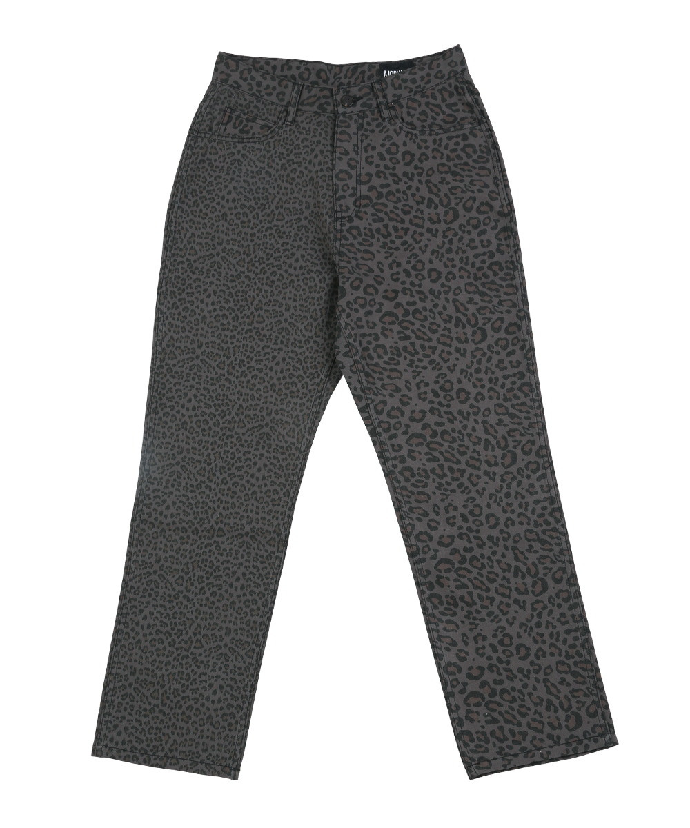 AJO BY AJO아조바이아조 Leopard Washed Cotton Pants [Charcoal]
