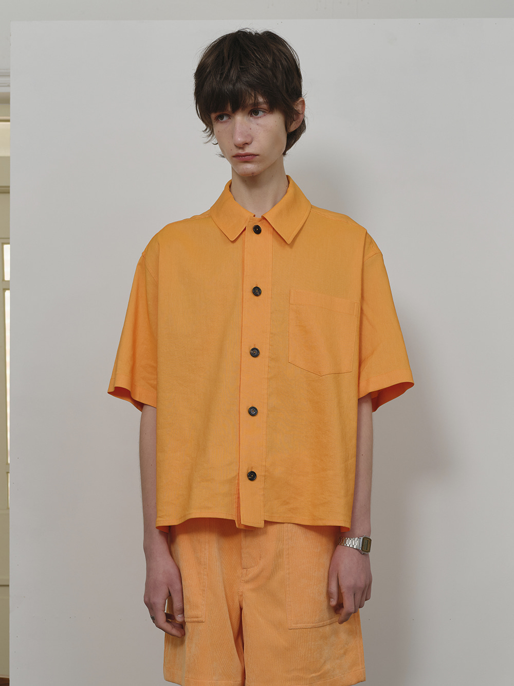 Youngoh영오 CROP S/S SHIRT TANGERINE