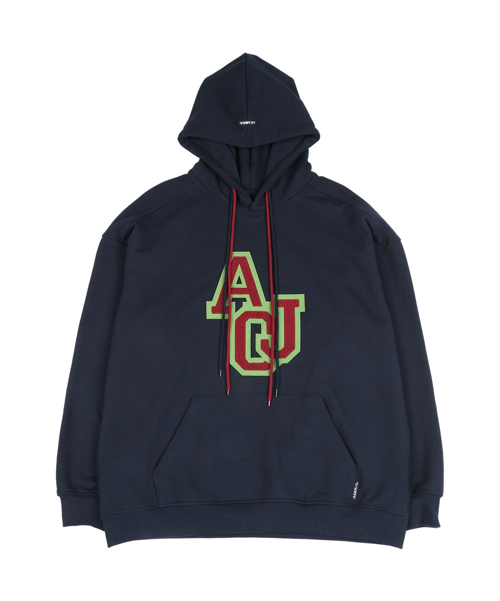 AJO BY AJO아조바이아조 Boucle Embroidered Hoodie [Navy]