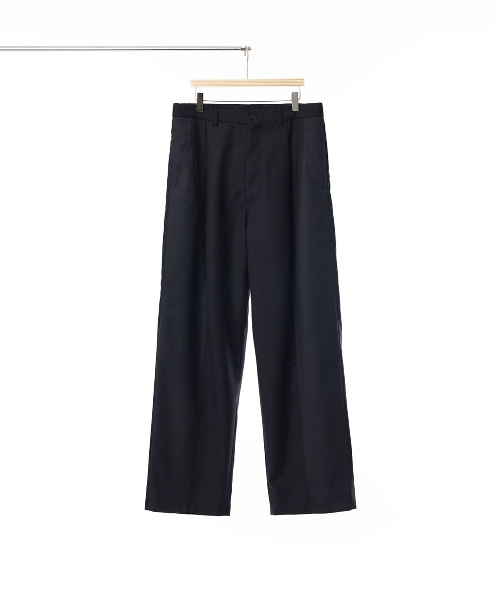 TYPING MISTAKE타이핑 미스테이크 TWO TONE WIDE TROUSERS BLACK/CHARCOAL