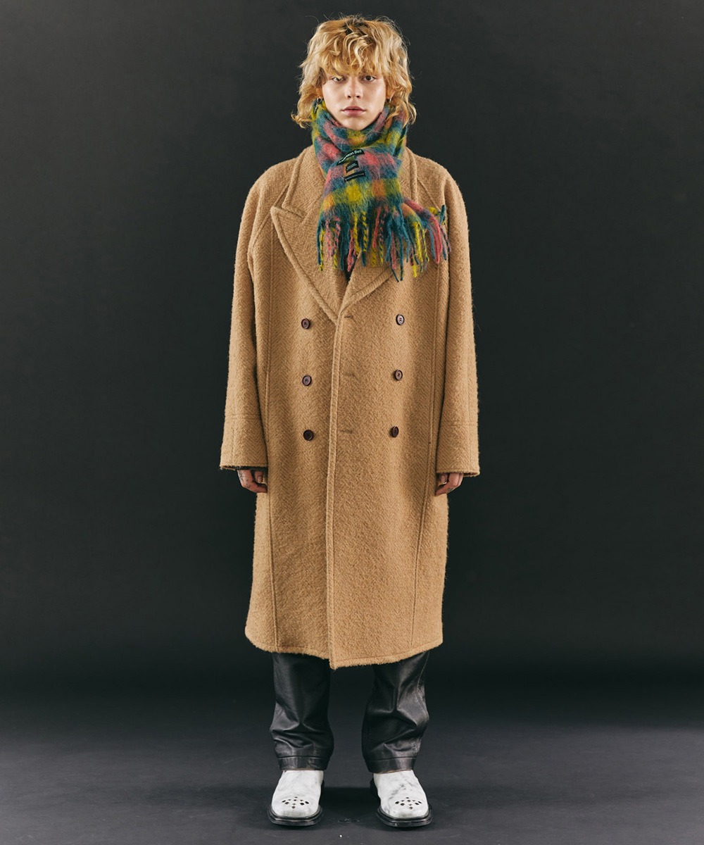 Andersson Bell앤더슨벨 LUBLIN DOUBLE BREASTED RAGLAN COAT awa369m(BEIGE TWILL)