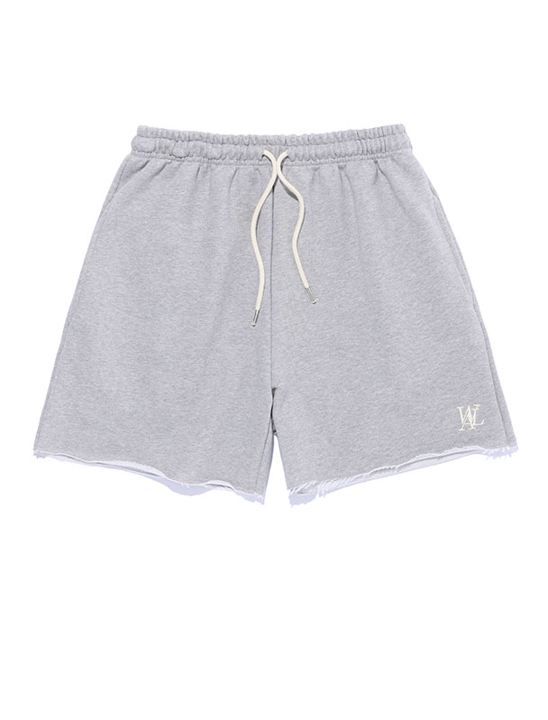 WOOALONG우알롱 Overdyed set up short pants - GREY [M size 10/6 예약배송]