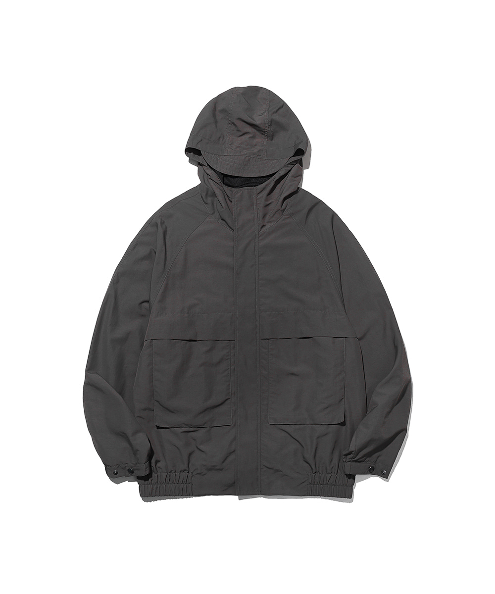 OURSELVES아워셀브스 SILKY NYLON MOUNTAIN PARKA (BROWN CHARCOAL)