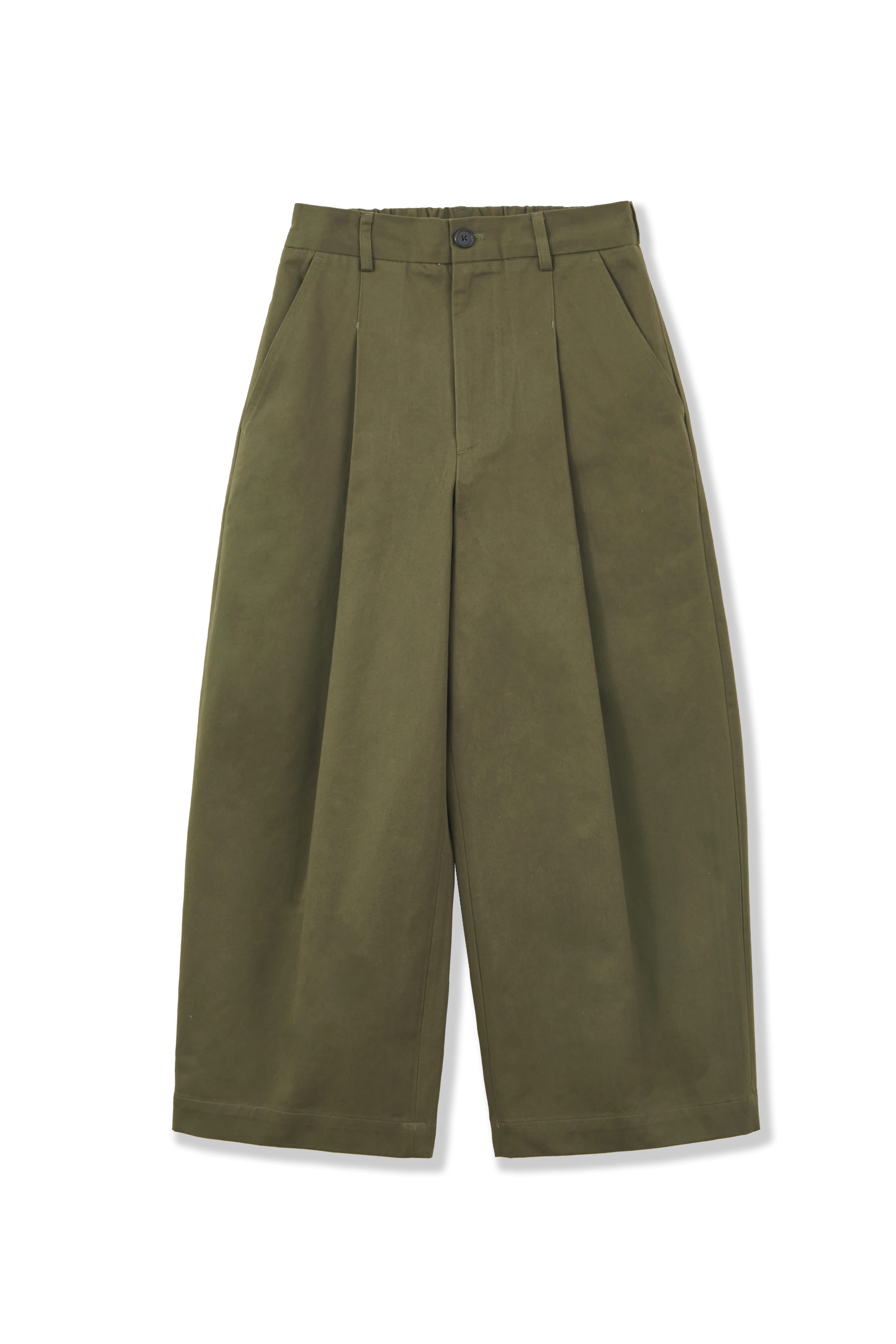 PERENN퍼렌 22'SS curved wide trousers_olive drab