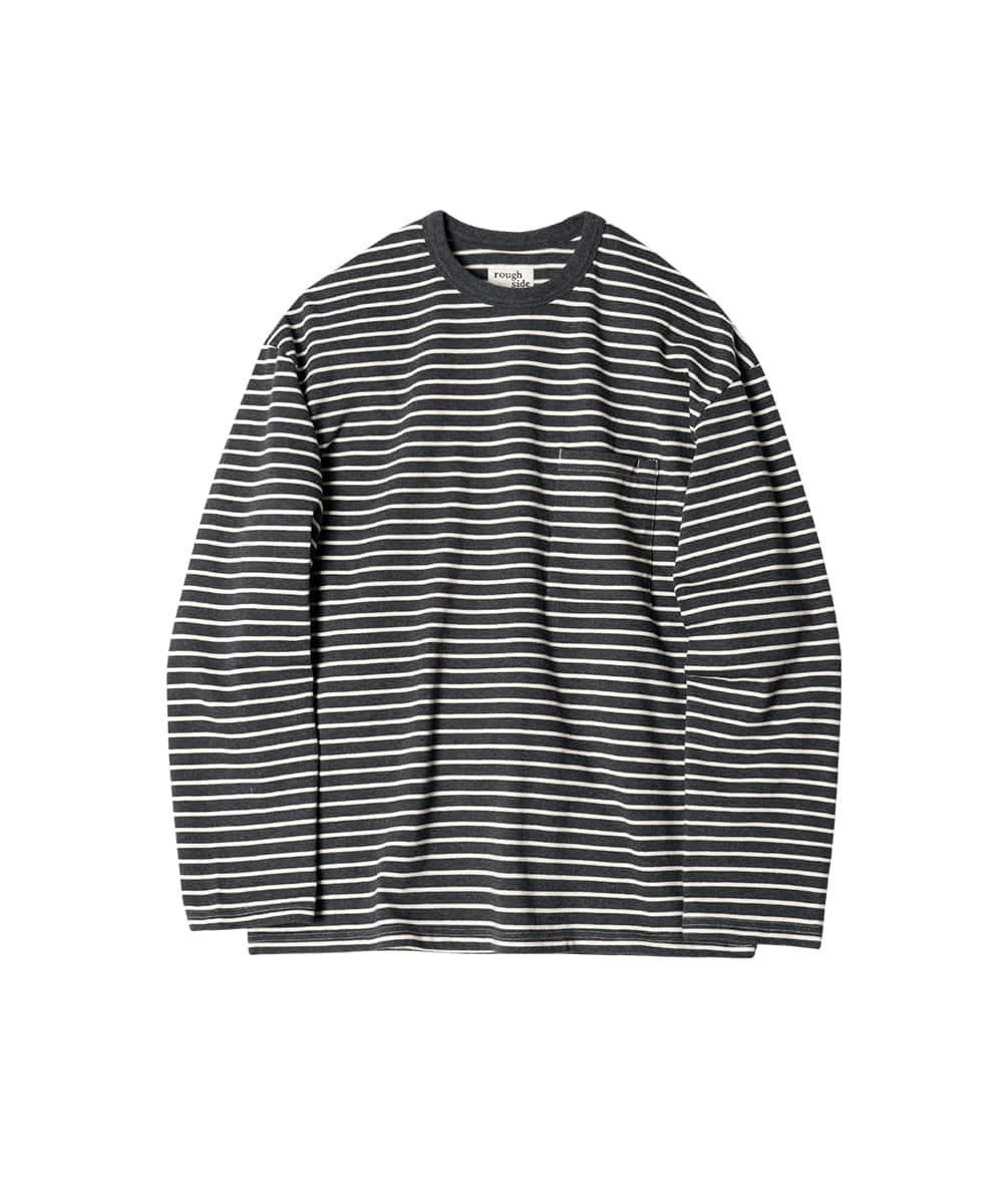 rough side러프사이드 108. Primary Long Sleeve Charcoal ST