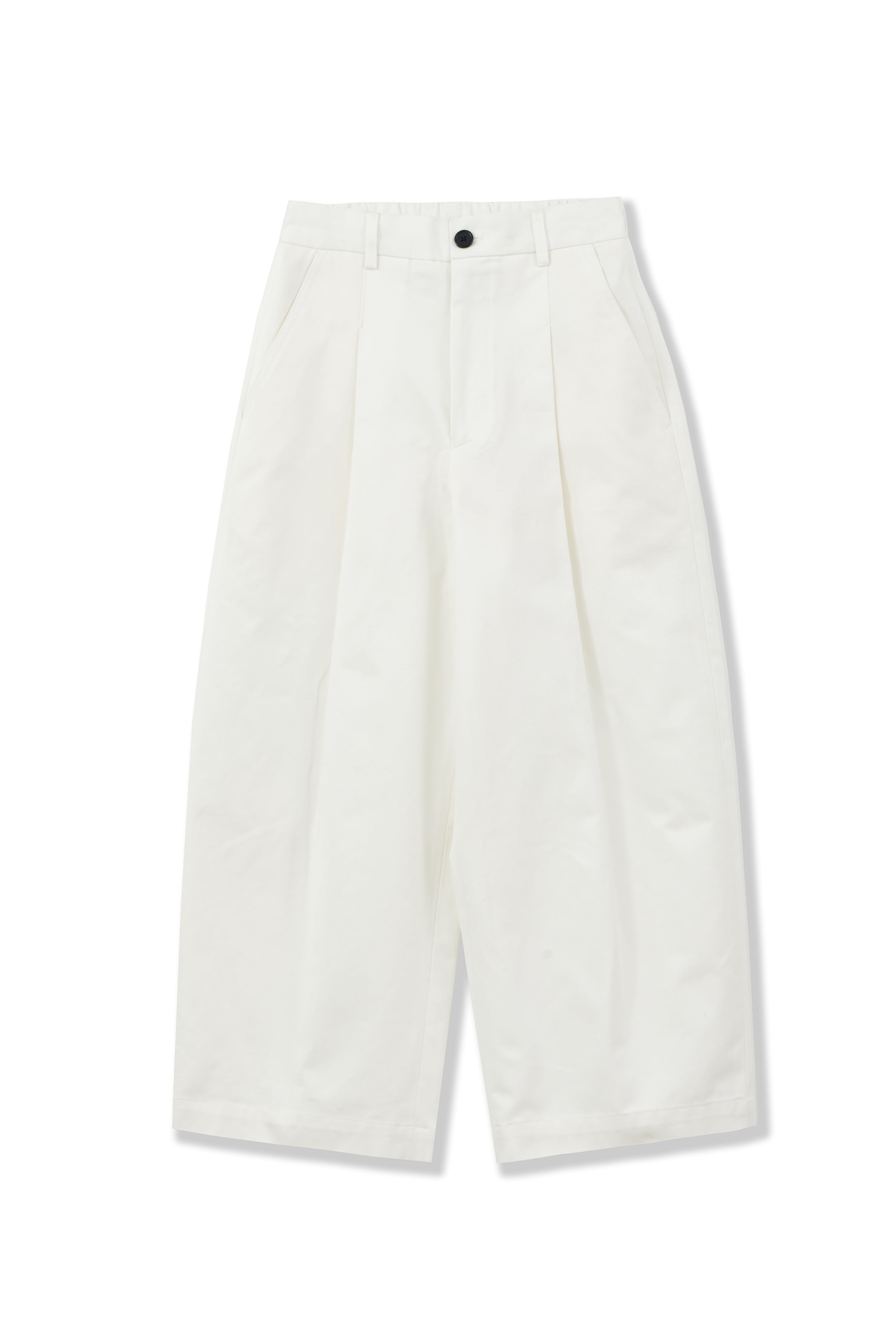 PERENN퍼렌 22'SS curved wide trousers_white