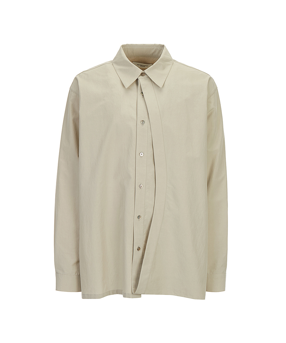LE17SEPTEMBRE HOMME르917옴므 917 CURVED-UP SHIRT LIGHT BEIGE