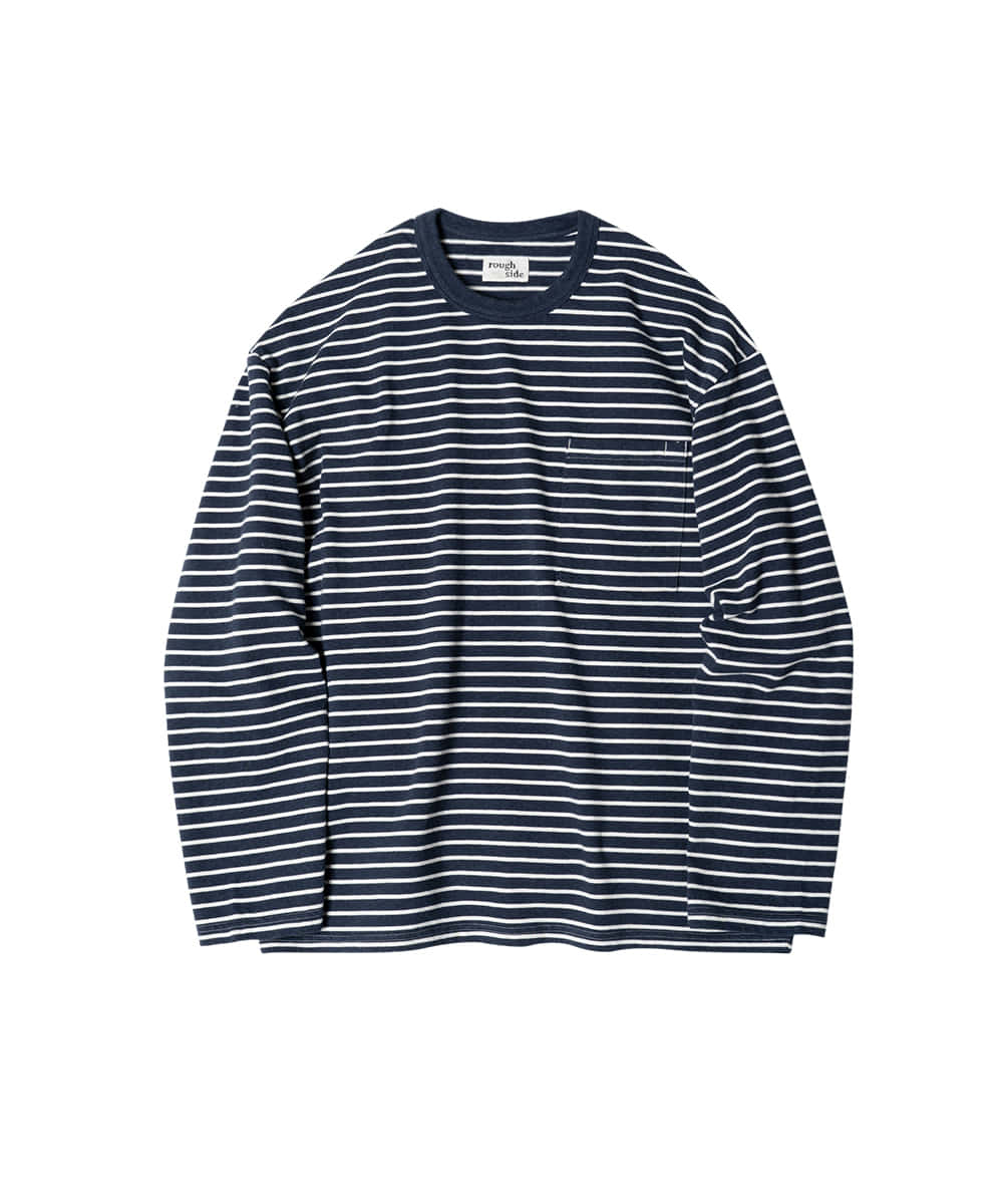 rough side러프사이드 108. Primary Long Sleeve Navy ST
