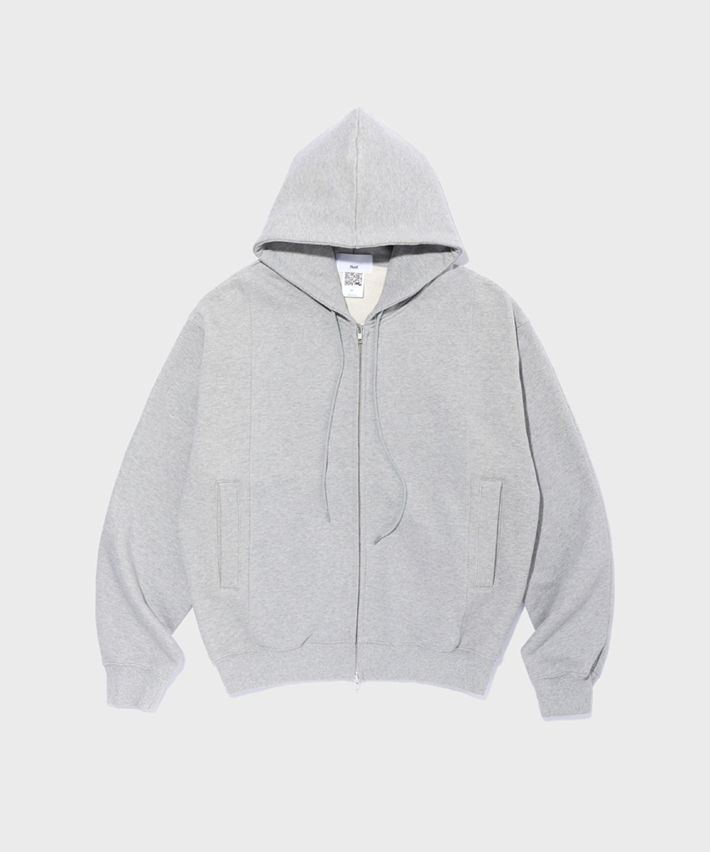 llud러드 LLUD Side Panel hoodie Zip - Up Grey