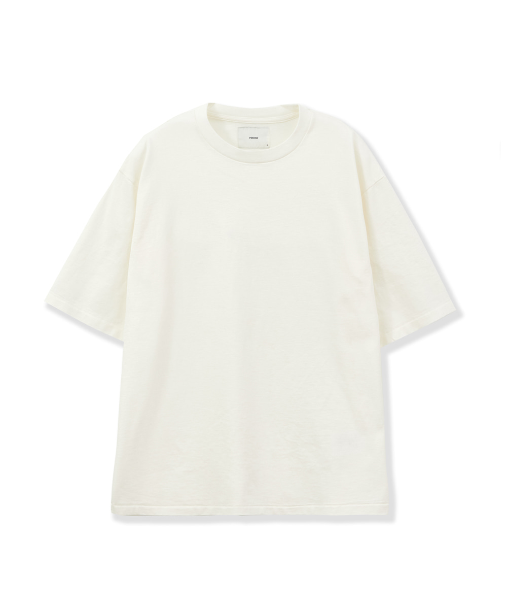 PERENN퍼렌 oversized 1/2 T-shirts_off white
