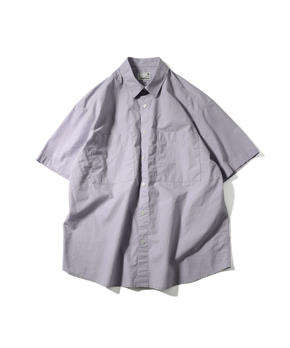 HORLISUN홀리선 22SS Poole Extra Typewriter Short Sleeve Shirts Soft Lavender