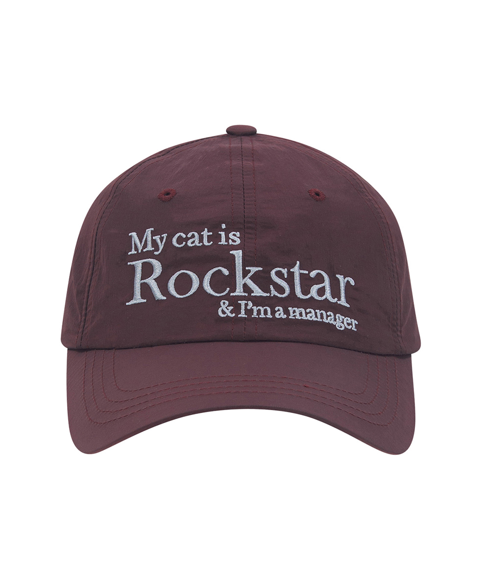 JOEGUSH조거쉬 Rockstar cat cap (Burgundy)