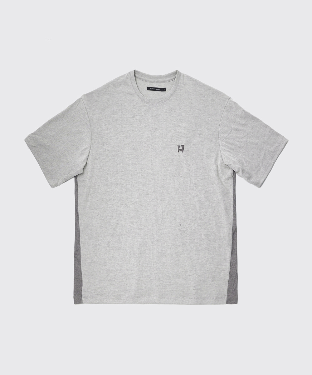 Hatchingroom해칭룸 Logo T-Shirt Creased Grey