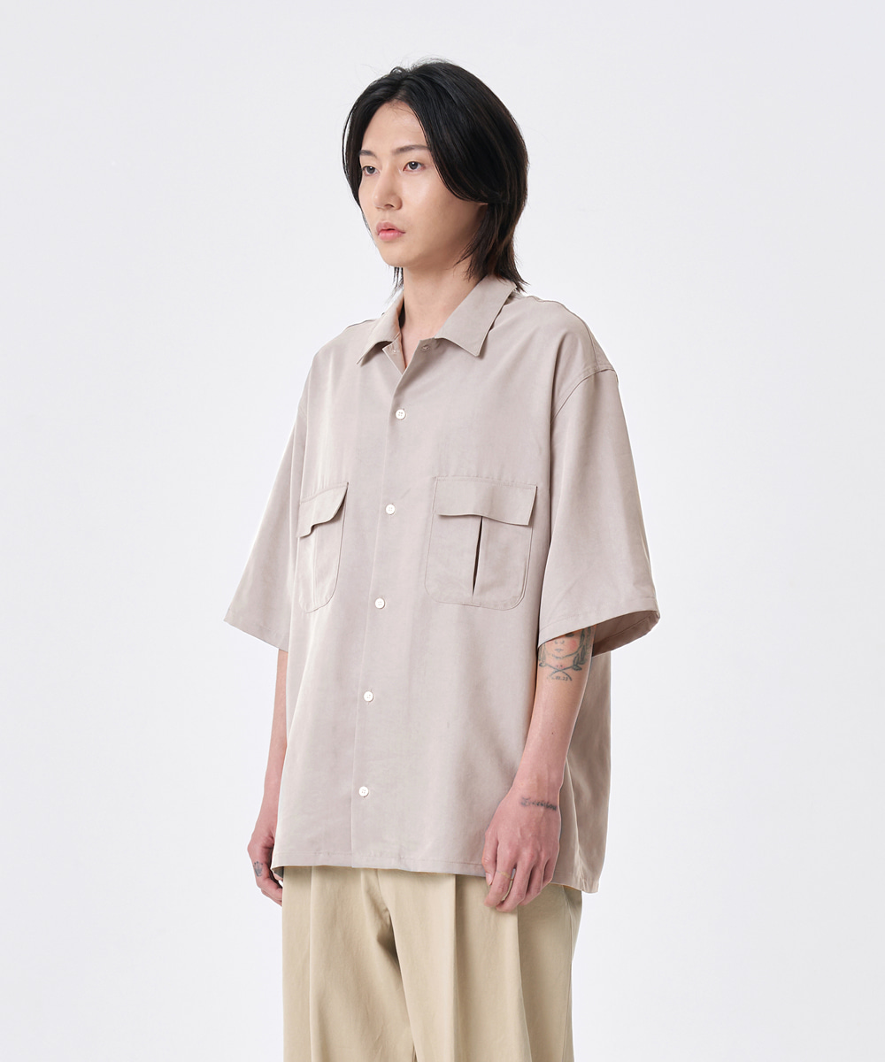 NOUN노운 easy tencel shirt (beige)