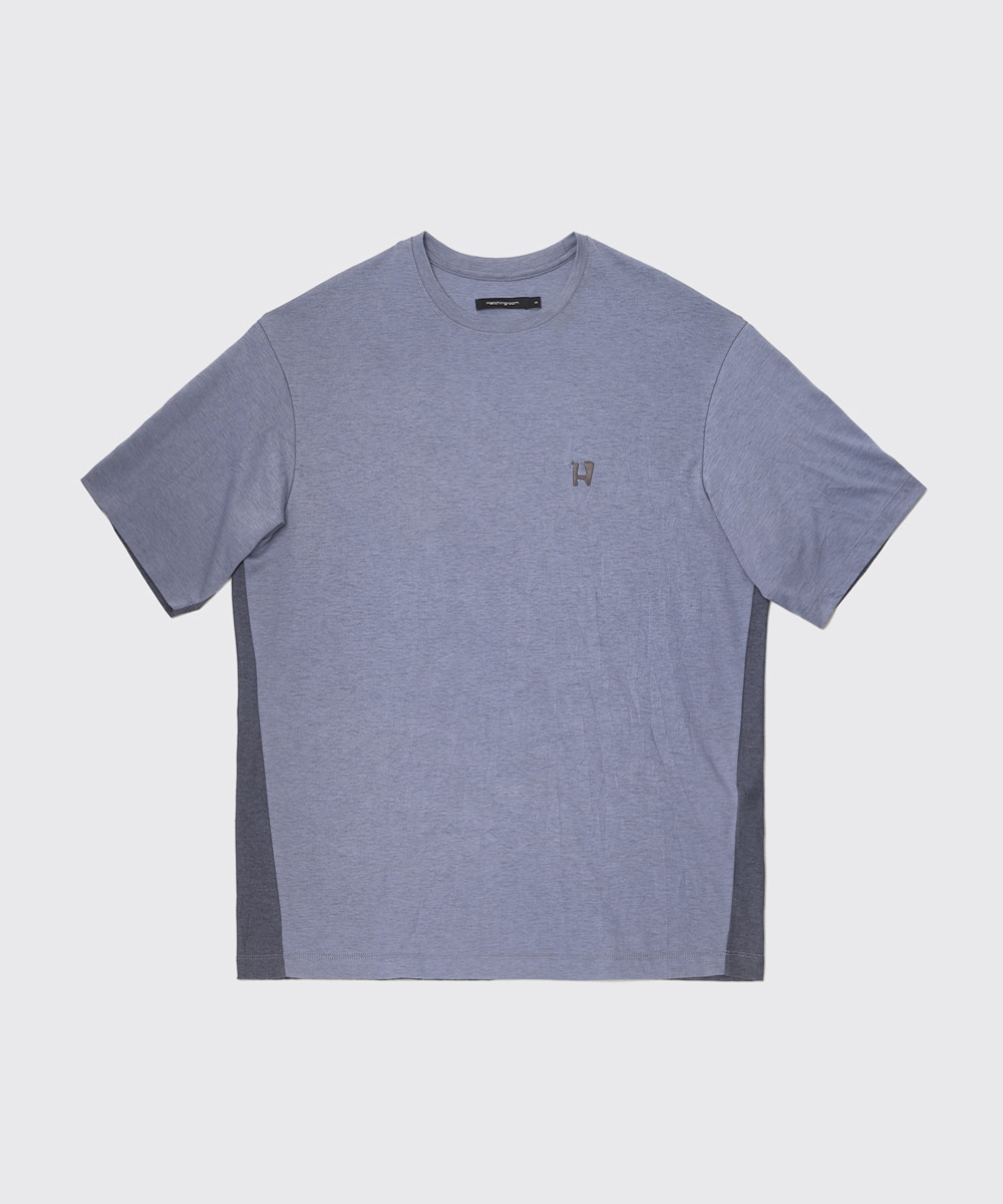 Hatchingroom해칭룸 Logo T-Shirt Creased Blue