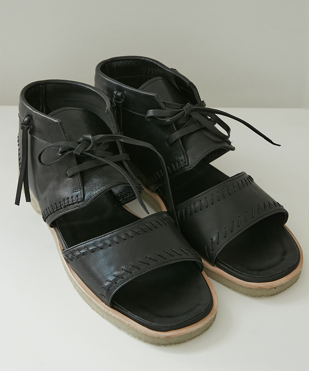 Haleine알렌느 BLACK Strap desert boots sandals(PH105)