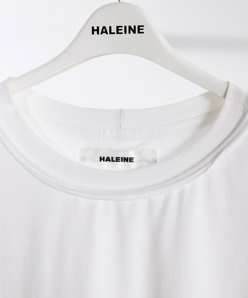 Haleine알렌느 OFFWHITE Cutoff 1/2 t-shirts(PT105)