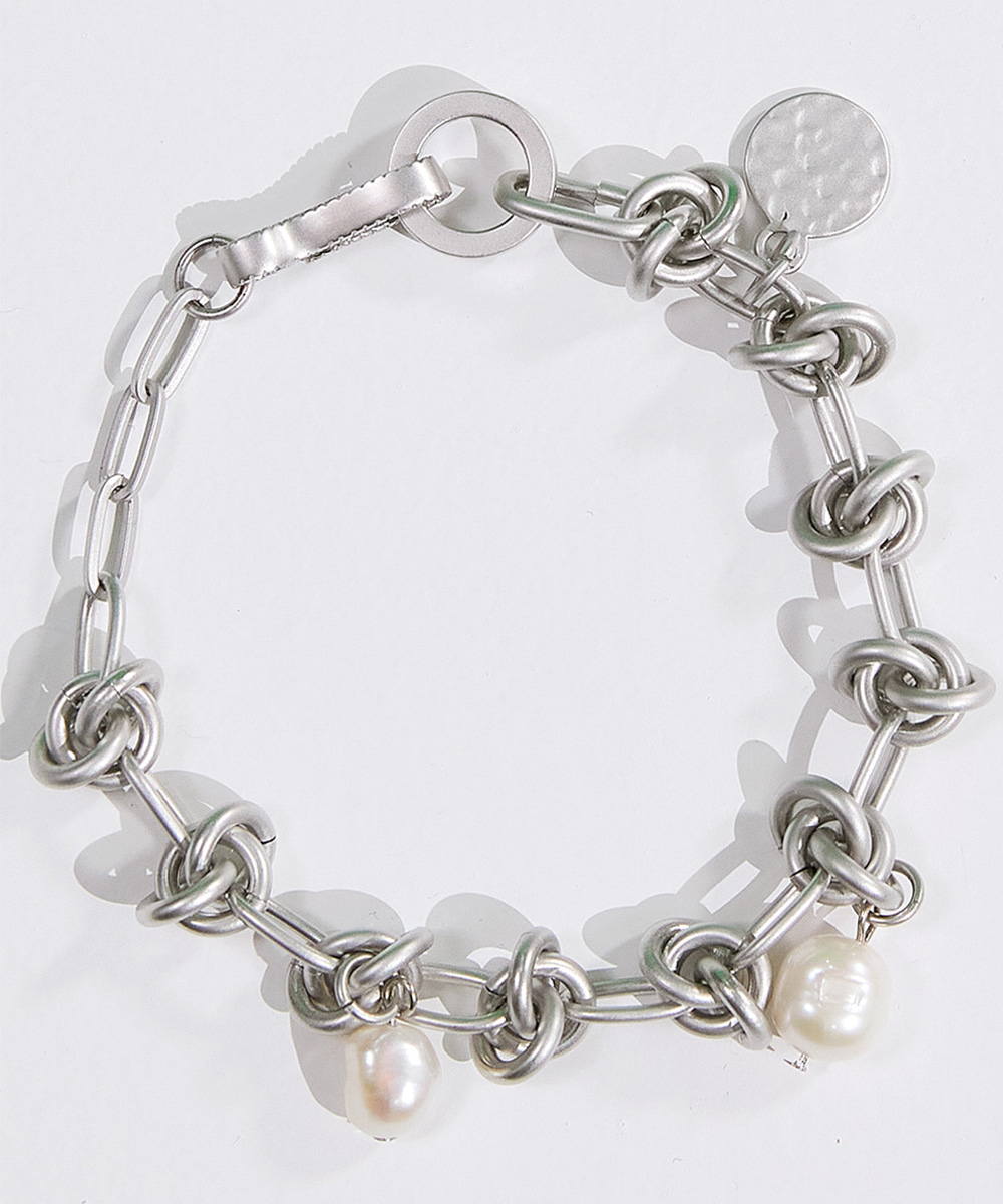 Haleine알렌느 SILVER pearl layered bracelet(PA009)