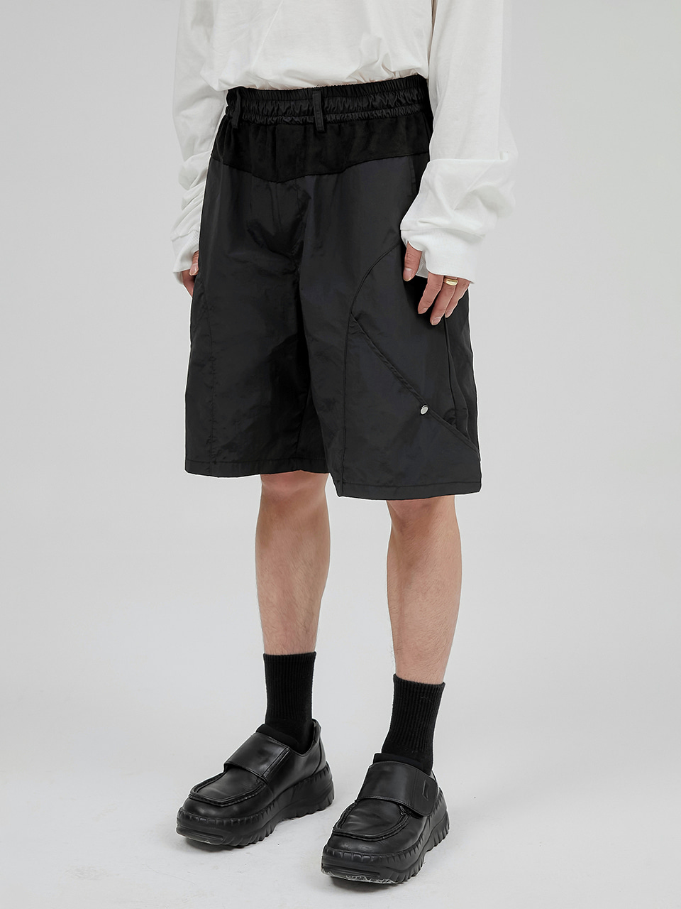 FLARE UP플레어업 Side Flap shorts - Black (FL-223)