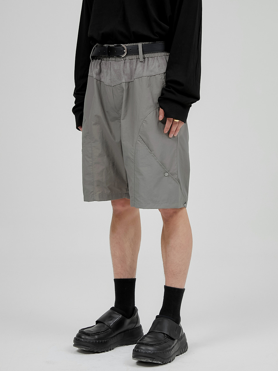 FLARE UP플레어업 Side Flap shorts - Dark Gray (FL-223)