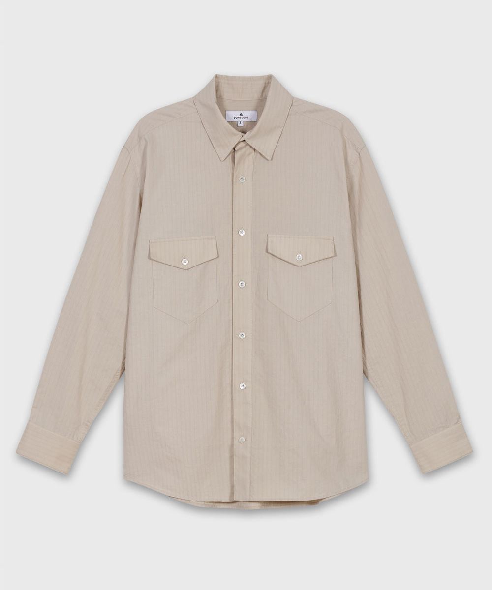 OURSCOPE아워스코프 Western Shirts (Beige)