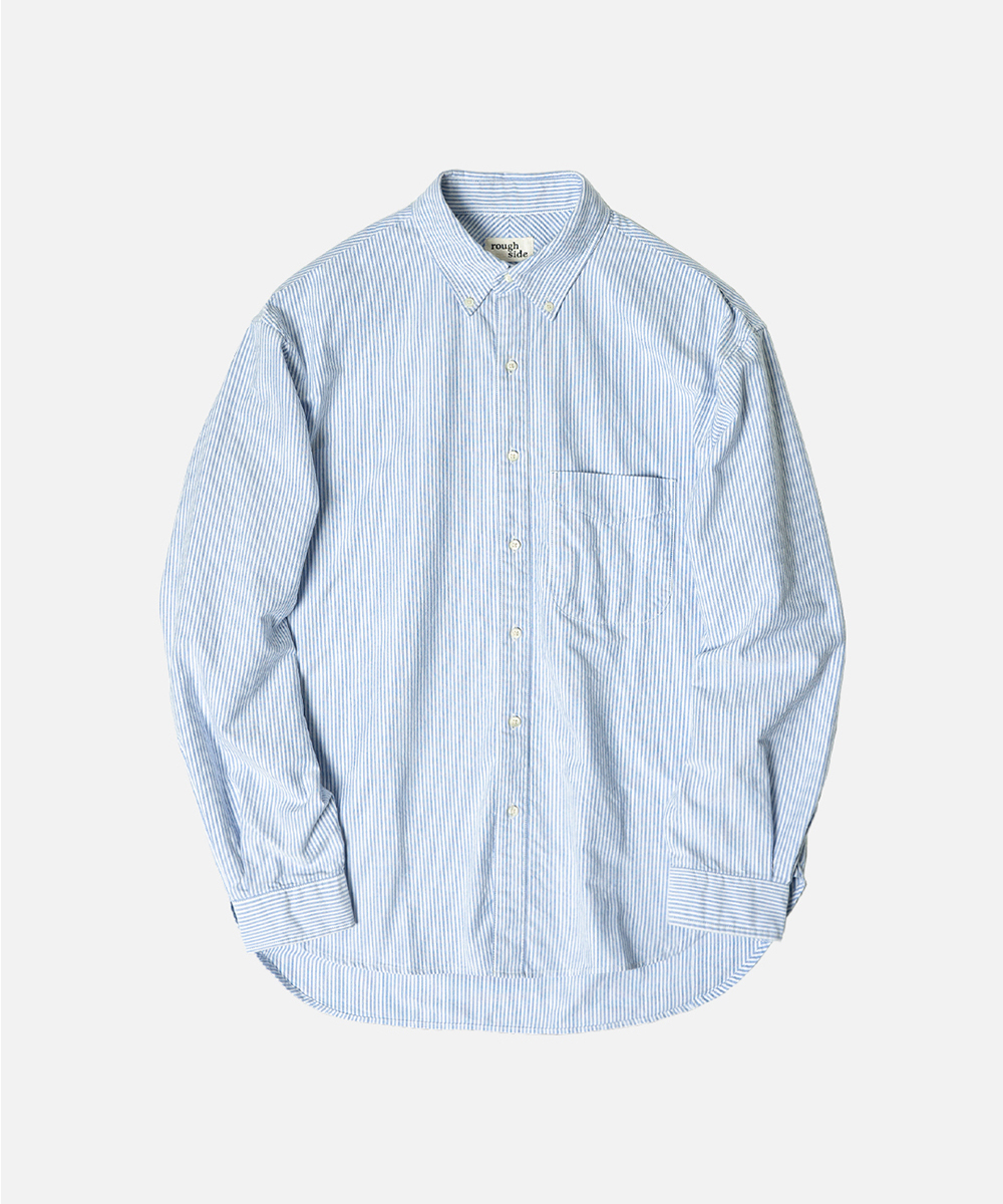 rough side러프사이드 103. Shirring Shirt Oxford Blue Stripe