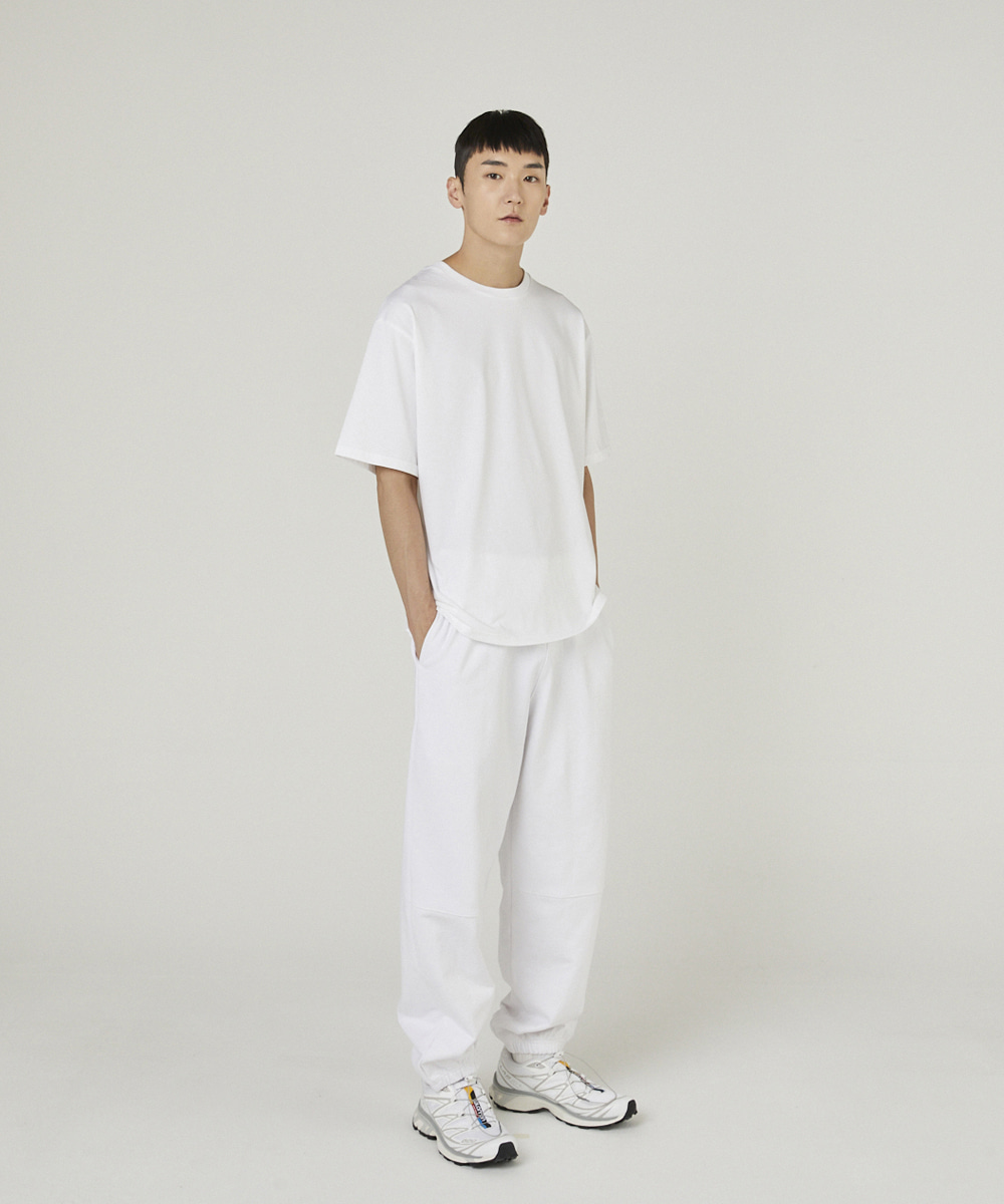 llud러드 LLUD Section Jogger Pants White