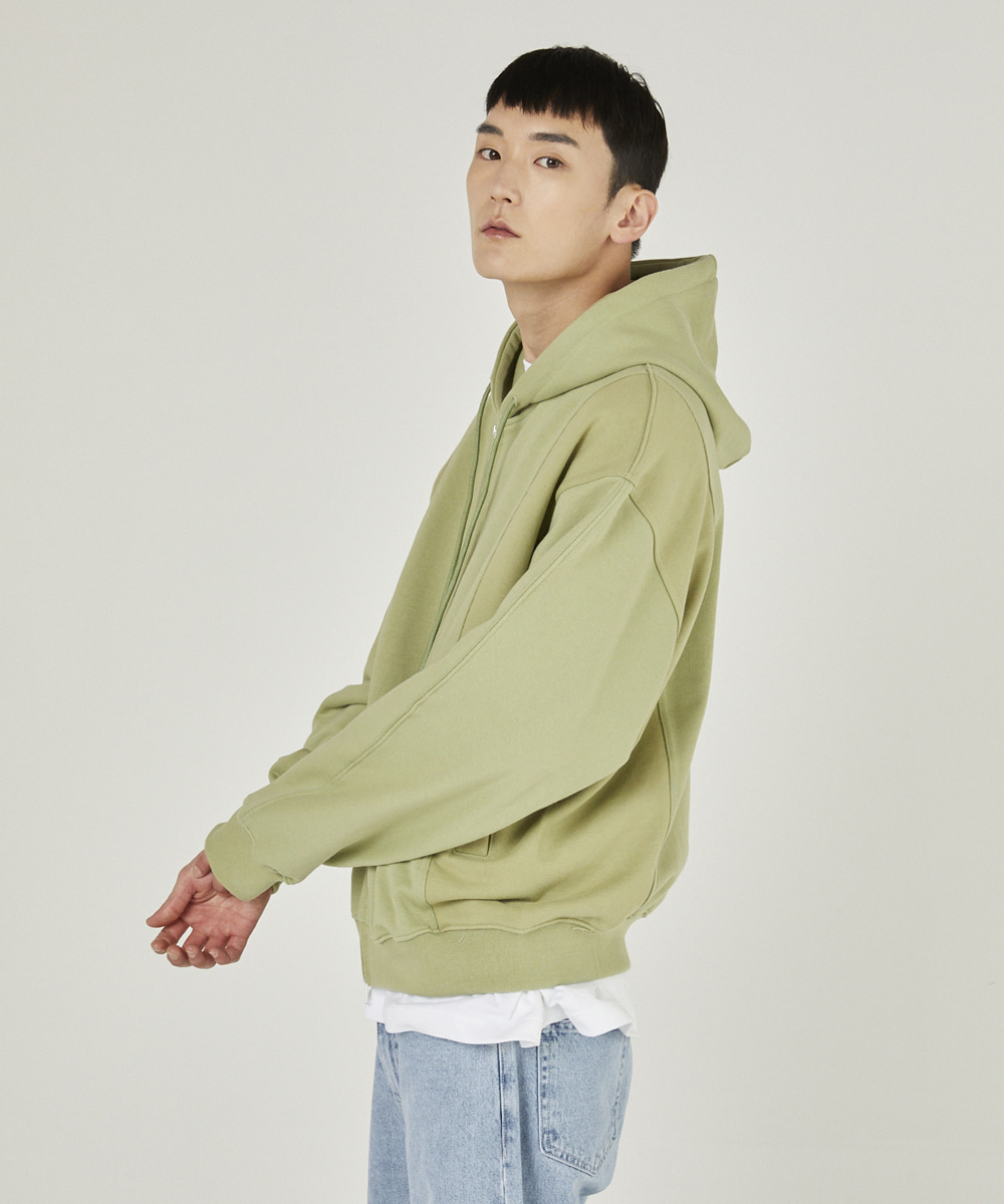 llud러드 LLUD Side Panel hoodie Zip - Up Melon