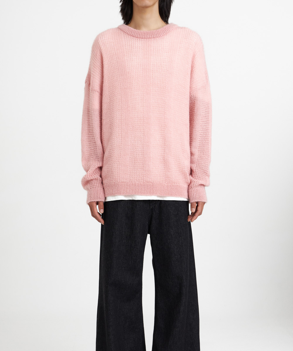 YOUTH유스 Mohair Crew-neck Knit Pink