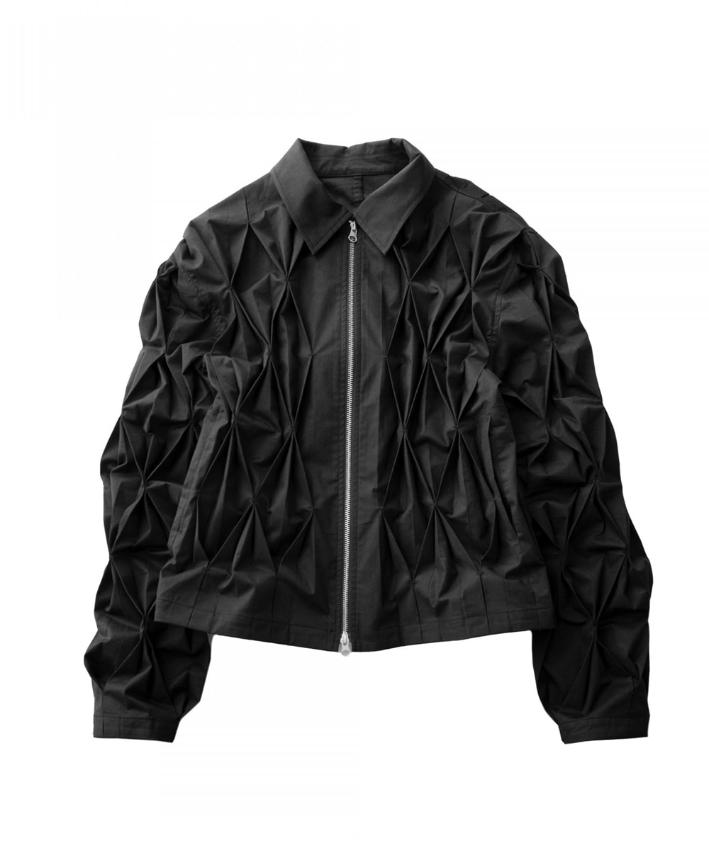 Easel, Laboratory이젤 레보레토리 Geometrical Pleats Jacket (Black)