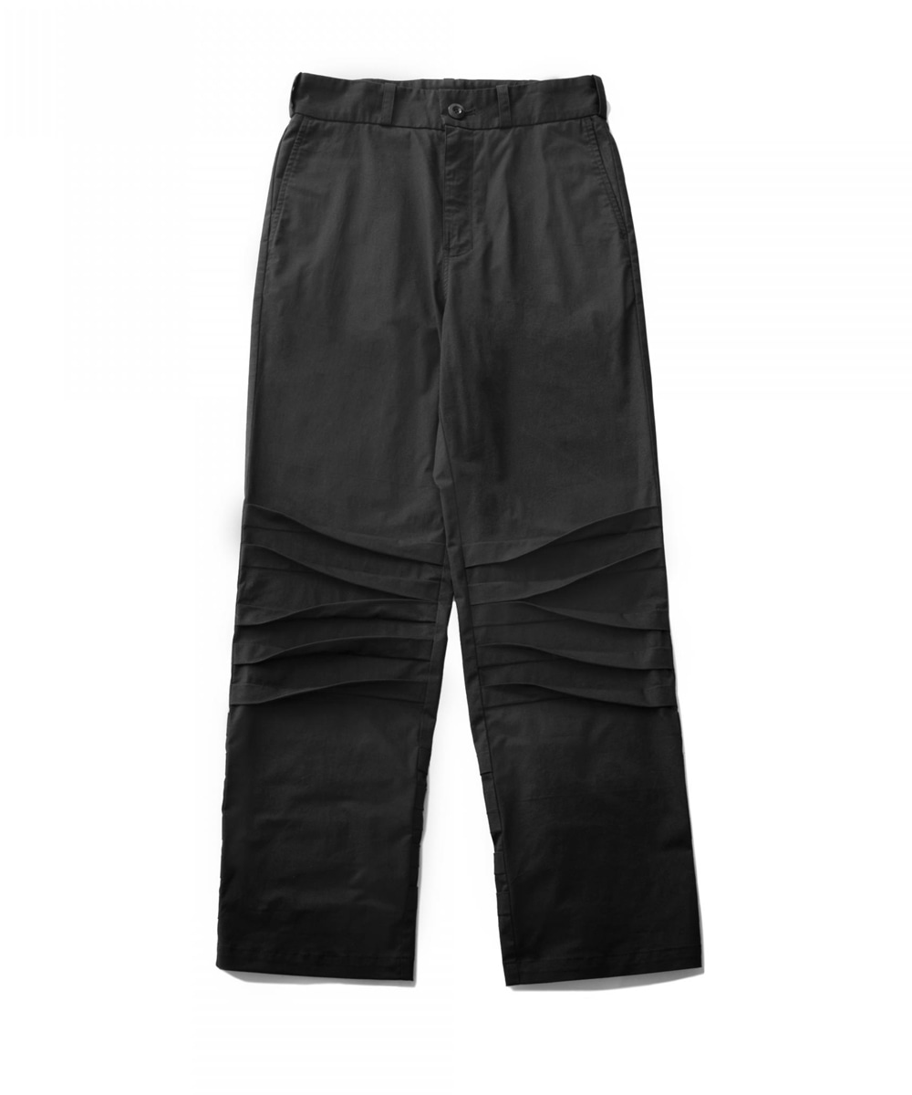 Easel, Laboratory이젤 레보레토리 Geometrical Pleats Pants (Black)