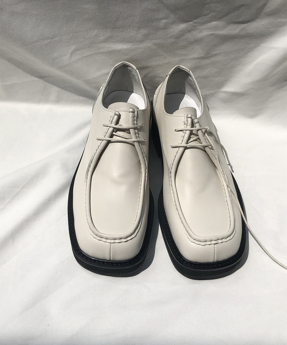 Haleine알렌느 CREAM square toe moc shoes(MH001)
