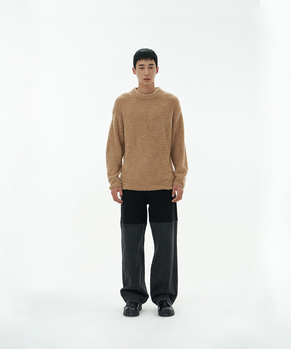AMOMENTO아모멘토 FURRY KNIT PULLOVER (2COLORS)