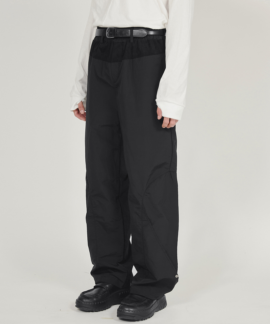 FLARE UP플레어업 Side Flap Pants - Black (FL-219)