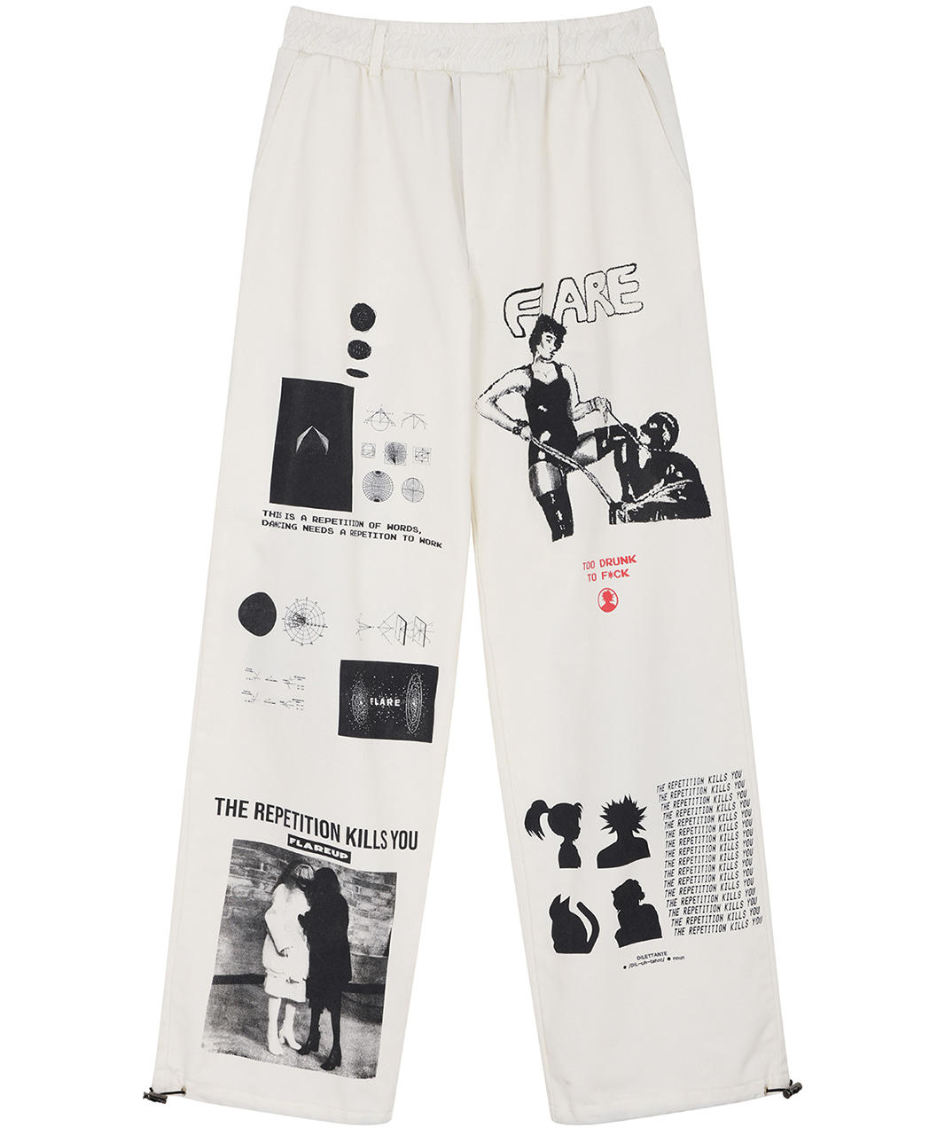 FLARE UP플레어업 Season Artwork Pants - Off White (FU-220)