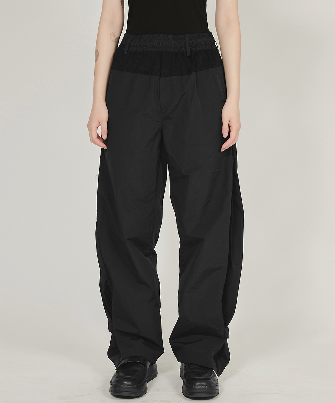 FLARE UP플레어업 Wide Split Pants - Black (FL-218)
