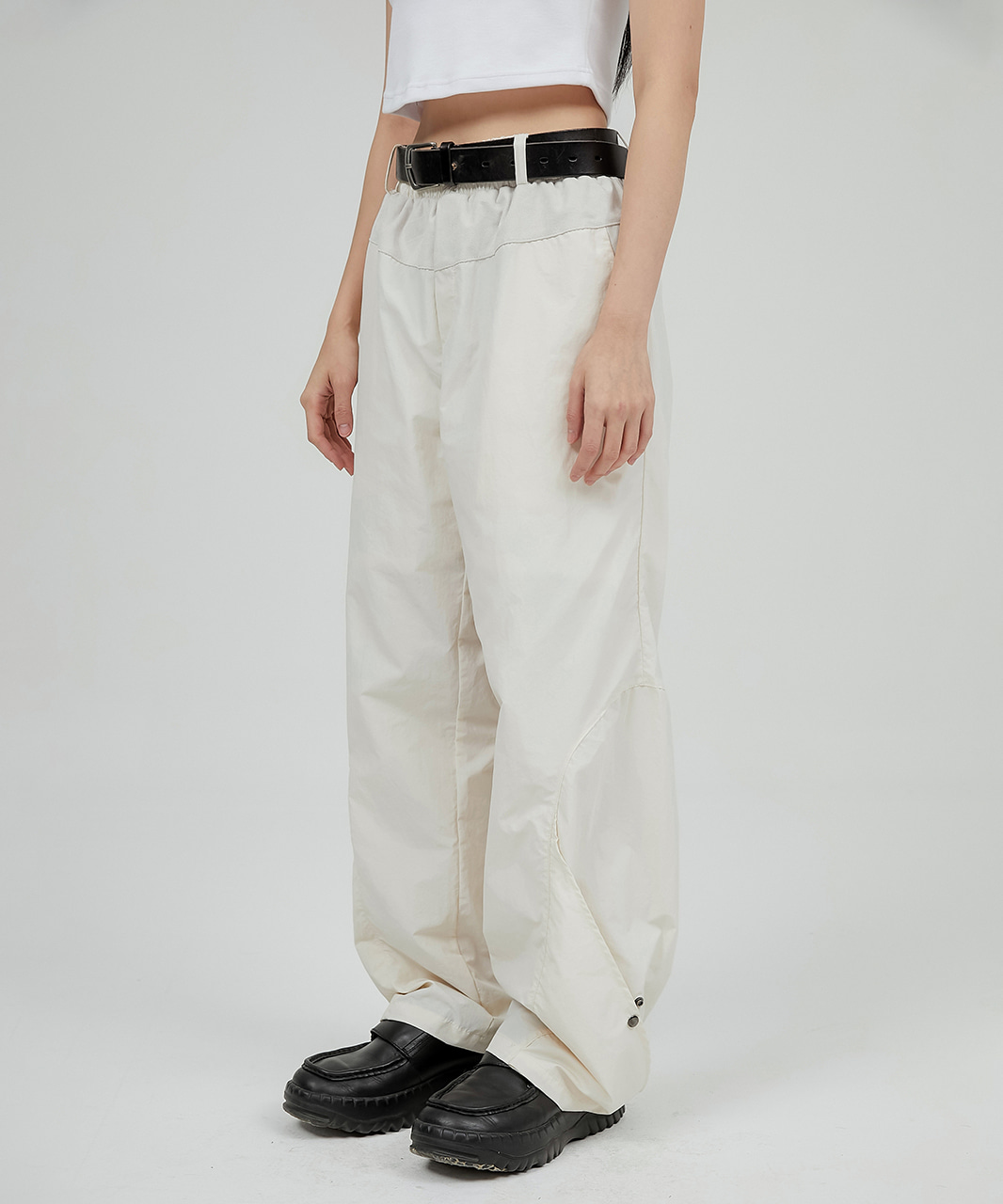 FLARE UP플레어업 Side Flap Pants - Cream (FL-219)
