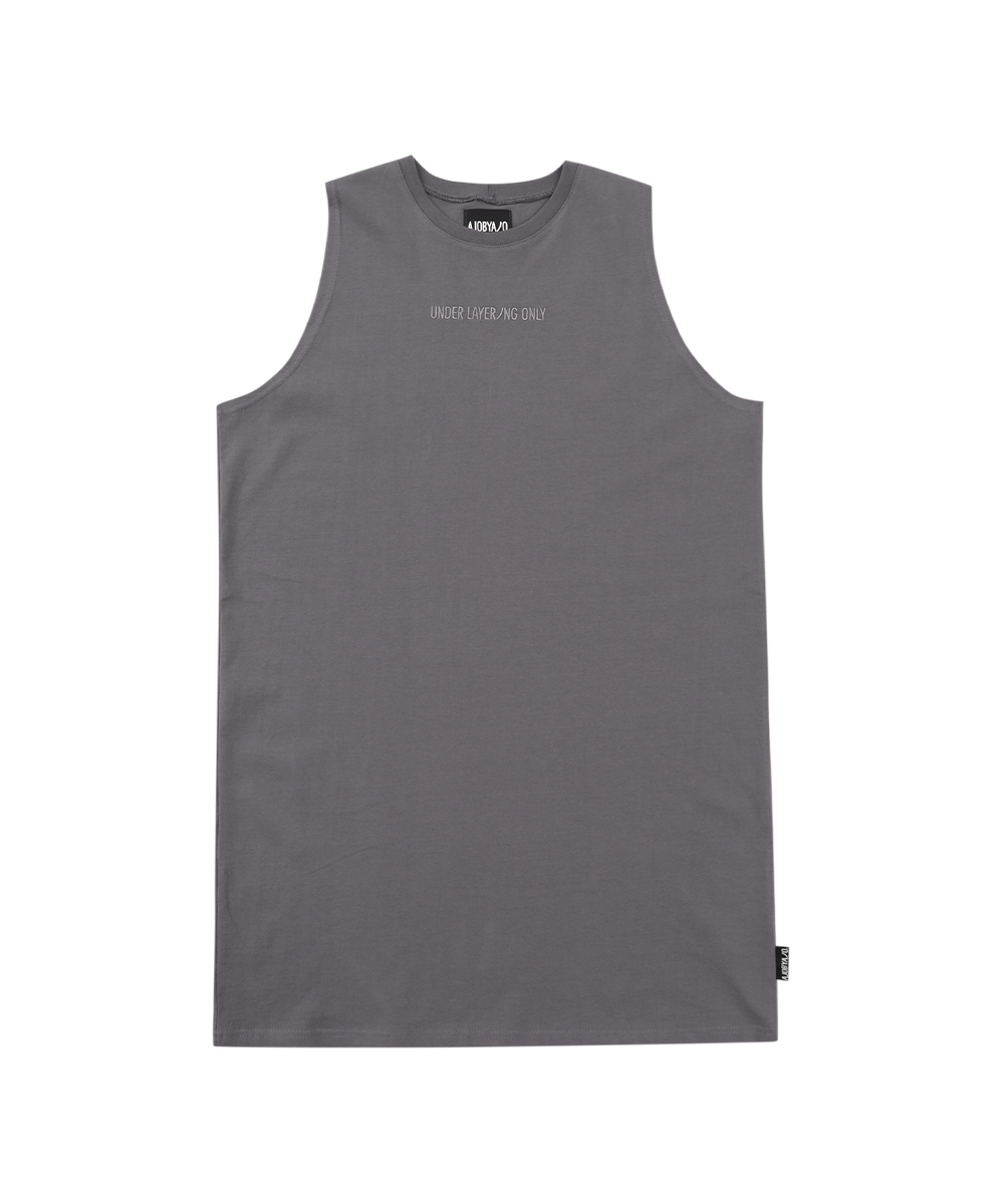 AJO BY AJO아조바이아조 Under Layering Only Sleeveless T-Shirt [CHARCOAL]