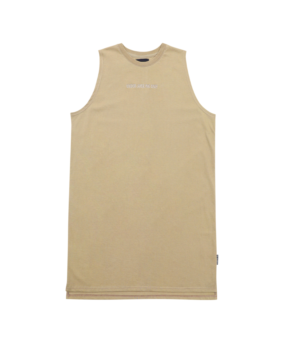 AJO BY AJO아조바이아조 Under Layering Only Sleeveless T-Shirt [BEIGE]