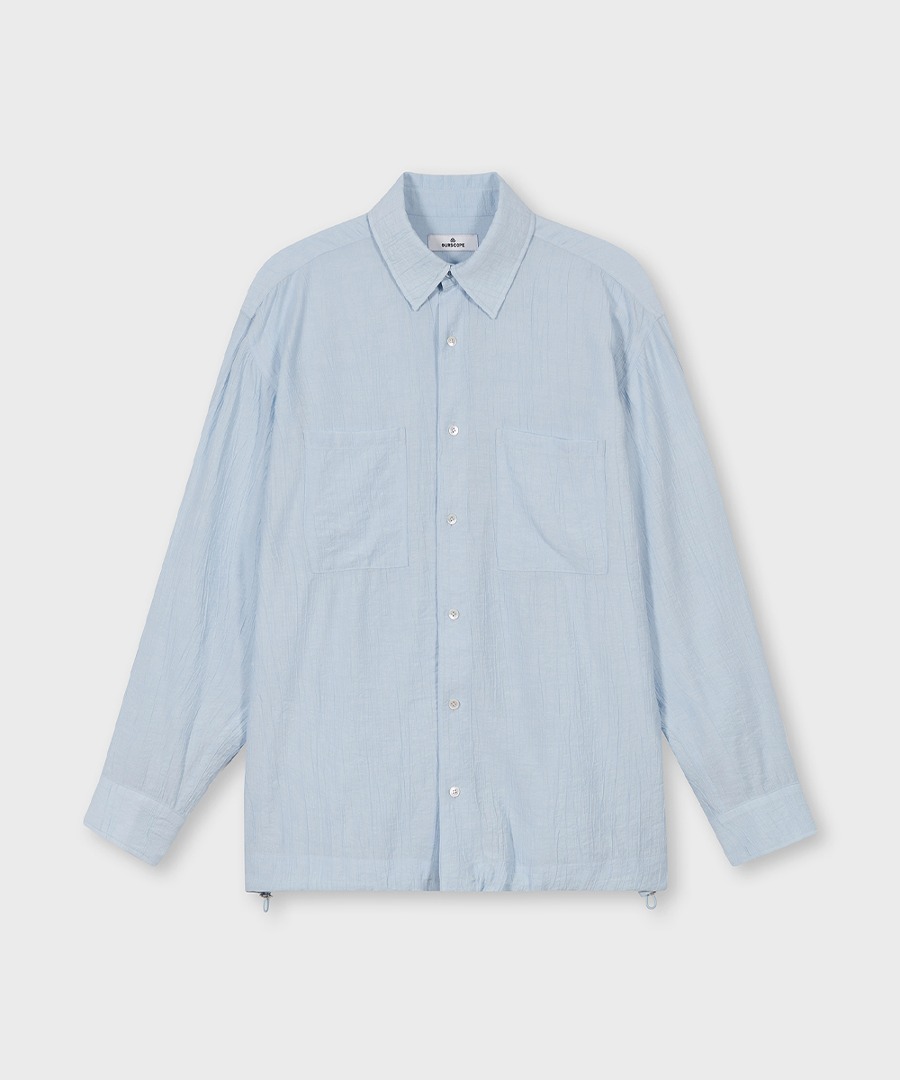 OURSCOPE아워스코프 Aiden String Shirts (Sky Blue)